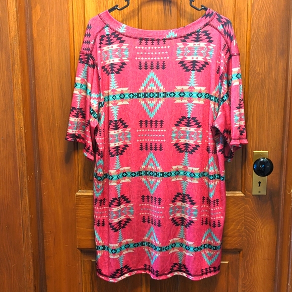 Sterling Kreek Women's Reversible Tunic - Aztec/ Animal Print - SZ 2XL - NWT - Picture 2 of 4